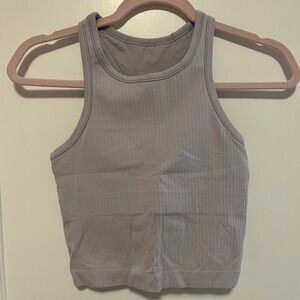 Lululemon Ebb To Street Cropped Racerback Tank Top - light purple - size 6